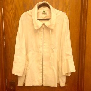 Vintage linen white coat